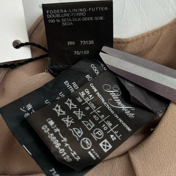 MAX MARA PIANOFORTE COLLECTION PURE SILK EVENING JUMPSUIT OVERALL NEW WOMEN Sz 8 - Picture 13 of 16